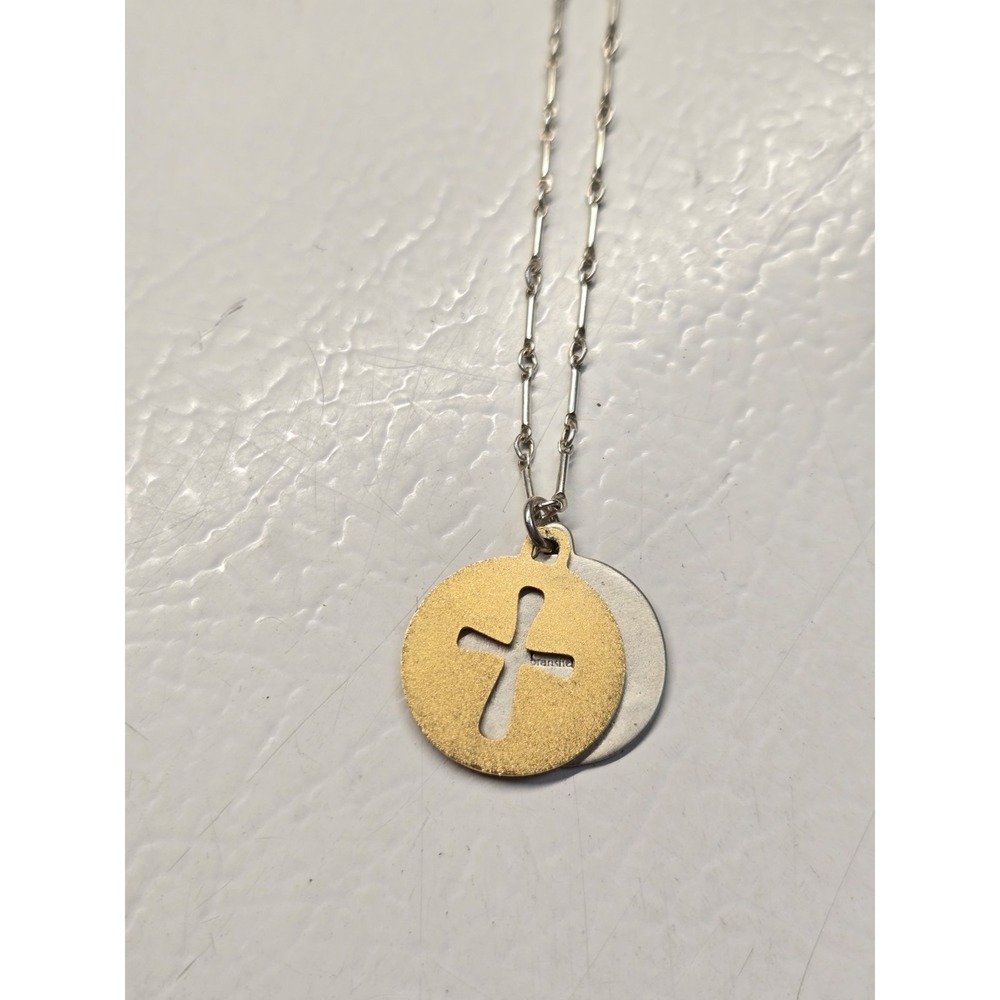 Kathy Bransfield With God All Things Are Possible Necklace 18" 925 Silver Italy